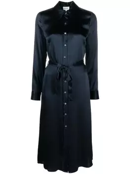 P.A.R.O.S.H. Stella silk midi dress, синий