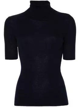 P.A.R.O.S.H. свитер в рубчик с высоким воротником, синий