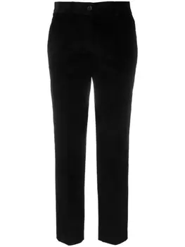 P.A.R.O.S.H. tapered stretch-cotton corduroy trousers, черный