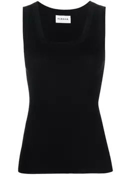 P.A.R.O.S.H. топ в рубчик, черный