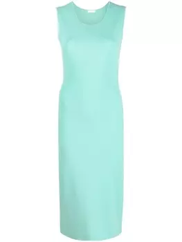 P.A.R.O.S.H. трикотажное платье миди без рукавов, зеленый