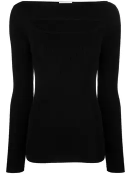 P.A.R.O.S.H. трикотажный топ с вырезом, черный