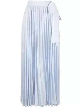 P.A.R.O.S.H. юбка миди с запахом и складками, синий