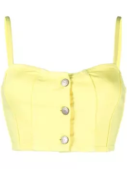 P.A.R.O.S.H. укороченный джинсовый топ, желтый