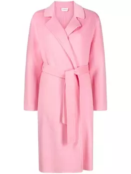 P.A.R.O.S.H. wool-cashmere blend wrap coat, розовый