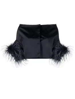 P.A.R.O.S.H. жакет с перьями, синий