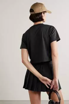 P.E NATION Укороченная футболка из джерси с аппликацией Title Game, черный