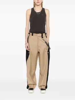 Pace широкие брюки с сетчатыми вставками, коричневый