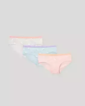 Пачка из трех девичьих трусиков Cotton Juice, многоцветный