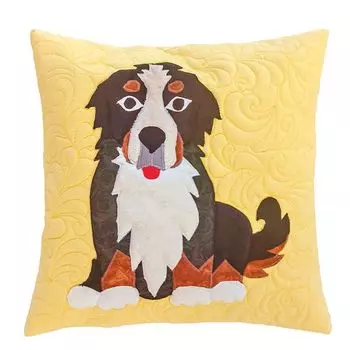 Пэчворк - детская наволочка - Бернский зенненхунд - желтый 42 х 42 см Handy Pets