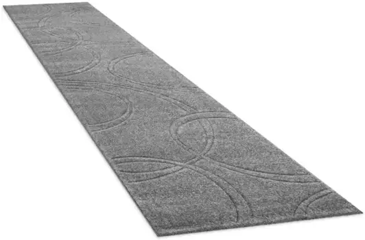 Paco Home дорожка "Brilliance 757", прямоугольная, ковровая дорожка, короткий ворс, с 3D-дизайном, идеально подходит для прихожей и спальни 80х300 см, серый