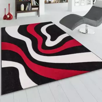 Paco Home дорожка "Diamond 760", прямоугольная, ковровая дорожка, короткий ворс, 3D-дизайн, современный волнистый рисунок 80х300 см, красный