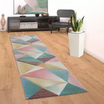 Paco Home дорожка "Kosy 310", прямоугольная, ковровая дорожка, короткий ворс, современный дизайн, пастельные тона 70х250 см, цвет pastell