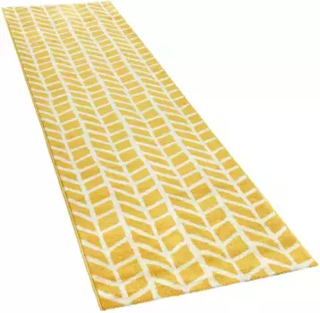 Paco Home дорожка "Pattern 120", прямоугольная, ковровая дорожка, короткий ворс, современный геометрический дизайн 80х300 см, цвет gelb