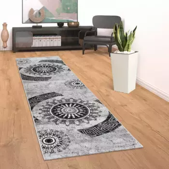 Paco Home дорожка "Tibesti 447", прямоугольная ковровая дорожка с коротким ворсом, тканая, орнамент в нежных тонах 80х300 см, серый