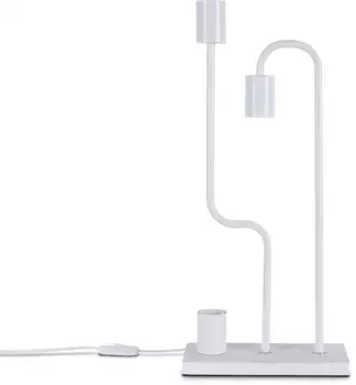 Paco Home Настольная лампа "GERALT", лампа E27 | без лампочки, светодиодная лампа для чтения для гостиной, спальни, столовой, декоративная E27 Высота: 53 см, белый