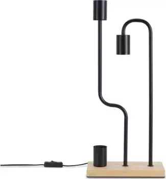 Paco Home Настольная лампа "GERALT", лампа E27 | без лампочки, светодиодная лампа для чтения для гостиной, спальни, столовой, декоративная E27 Высота: 53 см, черный