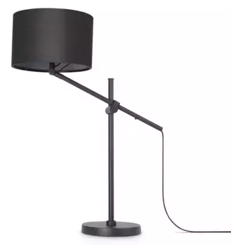 Paco Home Настольная лампа "ТОМ", 1 лампочка, лампочка E27 | без лампочек, с совместимыми диммерами и лампочками 28 см, Высота: 31 дюйм, черный