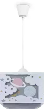 Paco Home Подвесной светильник "GRETA", 1 лампочка, лампа E27 | без лампочек Высота: 24,5 см, белый