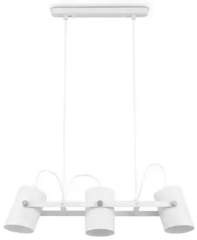Paco Home Подвесной светильник "KARL", 3 лампочки, лампа E27 | без лампочек, с совместимыми диммерами и лампочками Высота: 20,7 см, белый