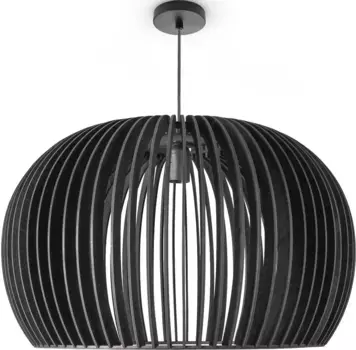 Paco Home Подвесной светильник "PULU", лампа E27 | без лампочки, подвесной светильник, деревянная настольная лампа, скандинавская корзина, бохо, E27, винтаж 55 см, Высота: 34,5 см, черный