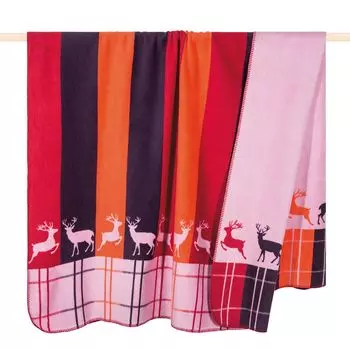 PAD одеяло мягкое одеяло PONS фиолетовый 150 x 200 см смесь хлопка северного оленя