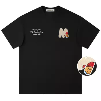 paddington bear Футболка унисекс с мишками Паддингтона, Набор из 2 шт. (белый и черный)