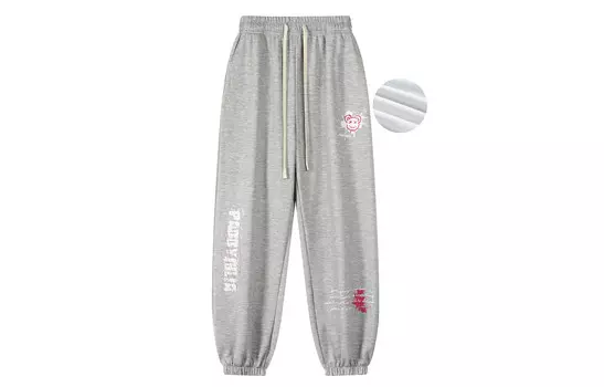 Paddy Julia Трикотажные спортивные штаны унисекс, Черный на флисовой подкладке