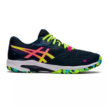 Падел обувь детская PS 500 со шнуровкой синий/желтый KUIKMA, неоновый желтый лайм