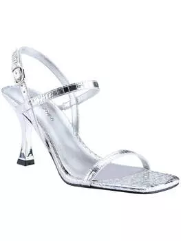 Padre женские туфли с открытым носком и каблуком до щиколотки Marc Fisher, серебряный