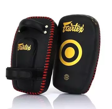 Пэды маленькие Fairtex Kicking KPLC6, черный / золотой