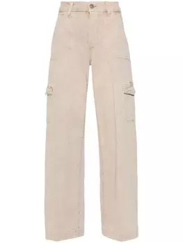 PAIGE прямые джинсы с нашивкой-логотипом, нейтральный цвет