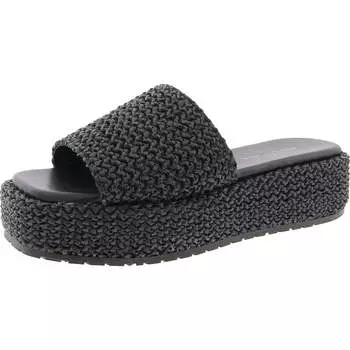 Pais женские сплошные сандалии-слайды из искусственного меха Marc Fisher, черный