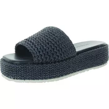 Pais женские сплошные сандалии-слайды из искусственного меха Marc Fisher, темно-синий