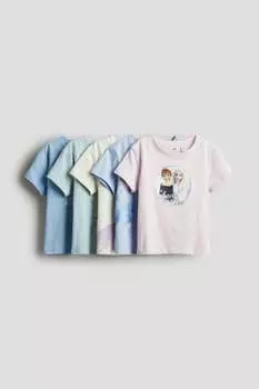 Пакет из 5 рубашек с принтами H&M, розовый