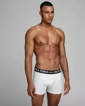 Пакет из трех мужских трикотажных боксеров Jack & Jones, белый
