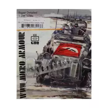 Пакет образцов времен Второй мировой войны во Франции, WWII Micro Armour - French - Infantry (1:285)