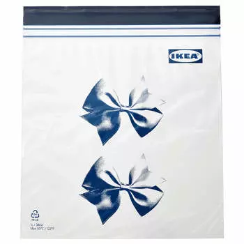 Пакет закрывающийся Ikea Istad 1 л с рисунком, синий