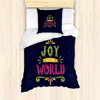 Пальто ABAKUHAUS Joy, украшенное рождественским мотивом, защита от клещей, подходит для аллергиков с наволочками, 135 см x 200 см - 80 x 80 см, разноцветное