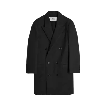 Пальто Ami Double Breasted 'Heather Grey', серый