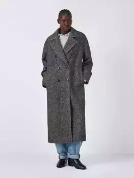 Пальто AND/OR Raya Herringbone Longline, цвет charcoal