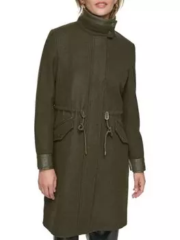 Пальто-анорак из смесовой шерсти Chesme Andrew Marc, цвет Artichoke