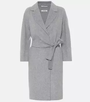 Пальто Arona из натуральной шерсти с поясом 'S MAX MARA, серый