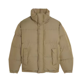 Пальто Auralee Chambray 'Olive Khaki', зеленый