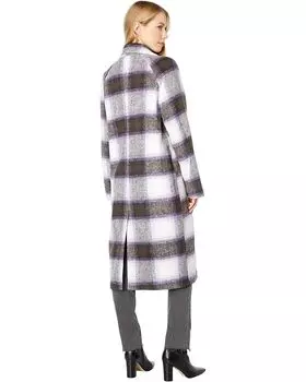Пальто Avec Les Filles Relaxed Walker Coat, цвет Purple Plaid