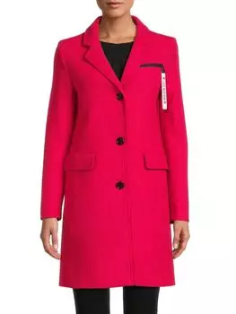 Пальто «Автомобиль» из натуральной шерсти Love Moschino, красный