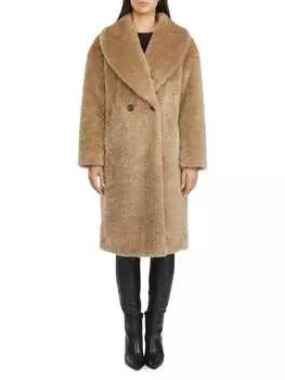 Пальто Badgley Mischka Rasha плюшевое из искусственного меха, бежевый