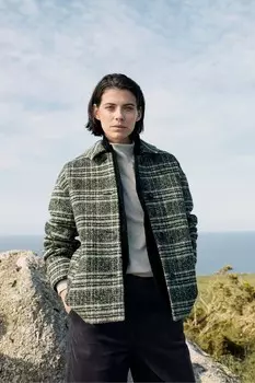 Пальто Beamwind в клетку из смеси шерсти Seasalt Cornwall, черный