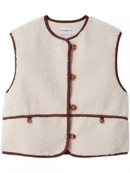 Пальто без рукавов Claudie Pierlot из искусственного меха, белый