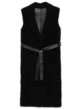 Пальто без рукавов из овчины Desa 1972, черный